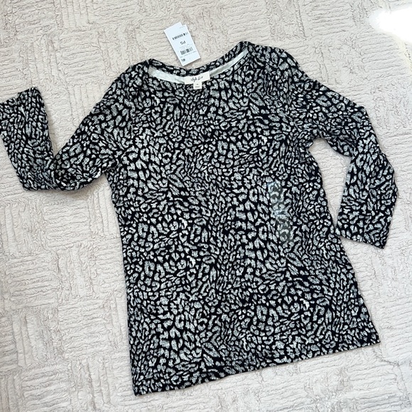 Style & Co pima cotton print essential knit 3/4 sleeve top New, Petite Small - Picture 4 of 16